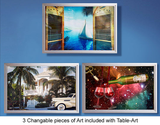 Table-Art with Interchangeable Pictures