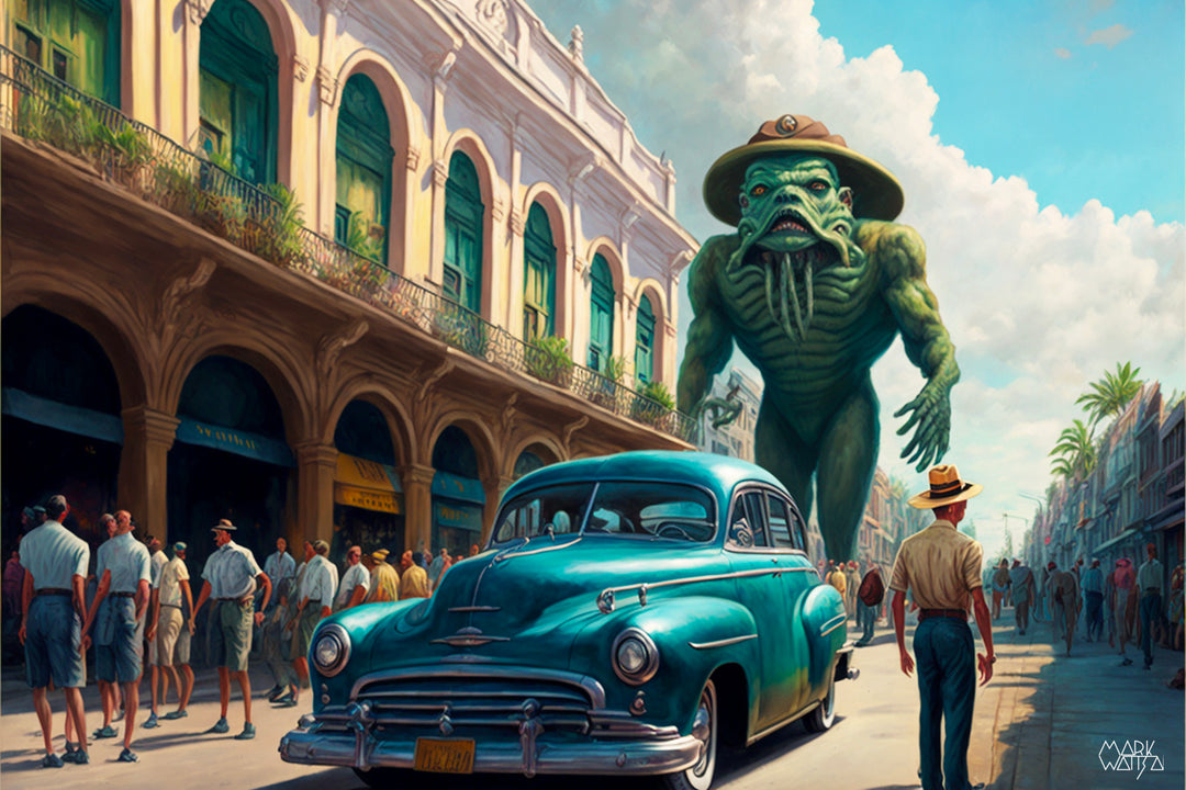 AI Art Mark Watts / Aliens Invade Cuba 2